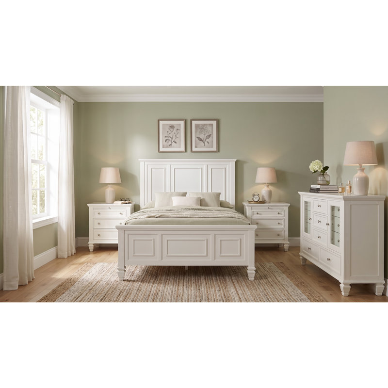 Sterling Cream White Queen 4-piece Bedroom Set