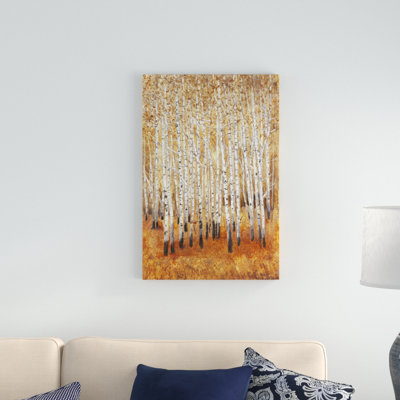 «Sienna Birches II», peinture sur toile