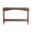 Console 47 x 14 x 30 po en bois brun rustique avec pieds en spirale tournés et tablette inférieure