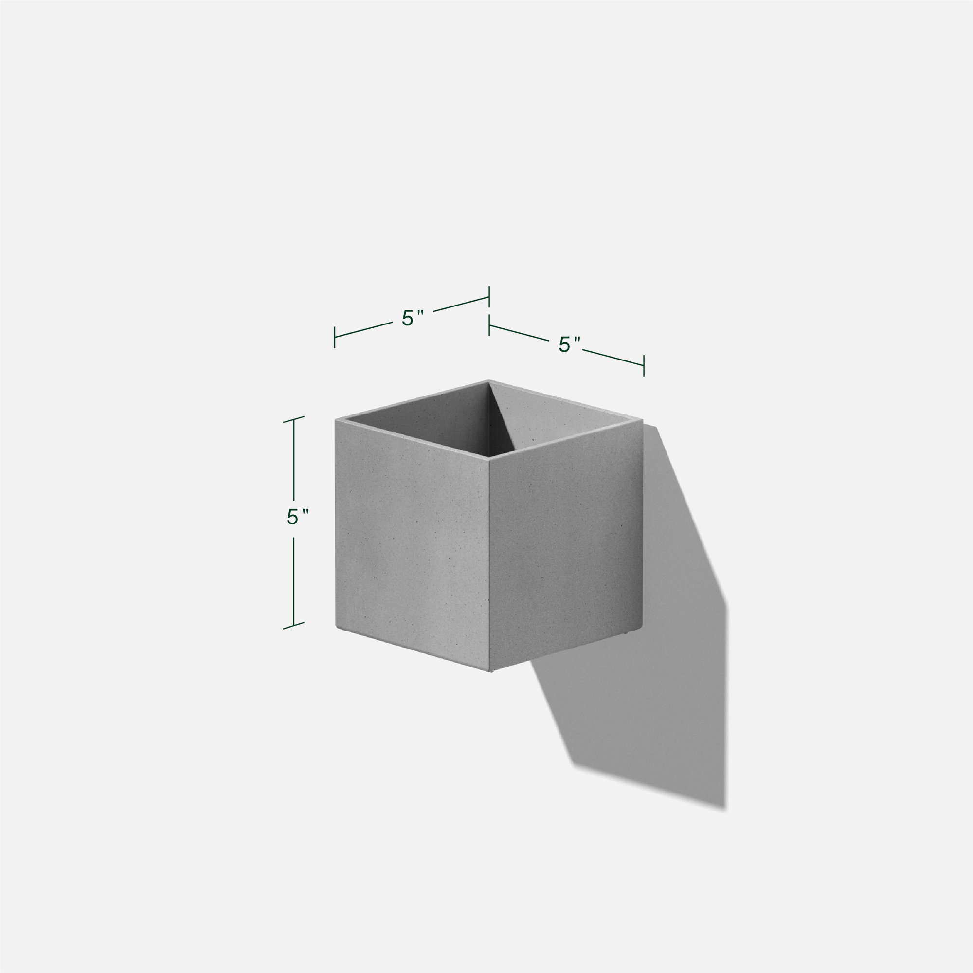 Geo Series Cube Hanging Planter, Gray, Set Of 1