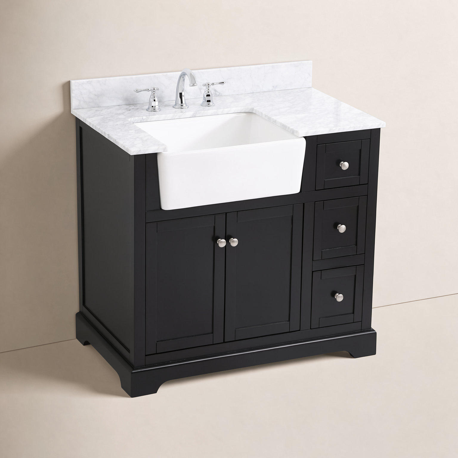 Pardue 36'' Single Bathroom Vanity, Black