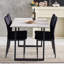Lelanie Modern Upholstered Faux Leather Armless Dining Chairs-1253869305