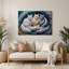 Art mural en métal chats gris Cymric-711943529
