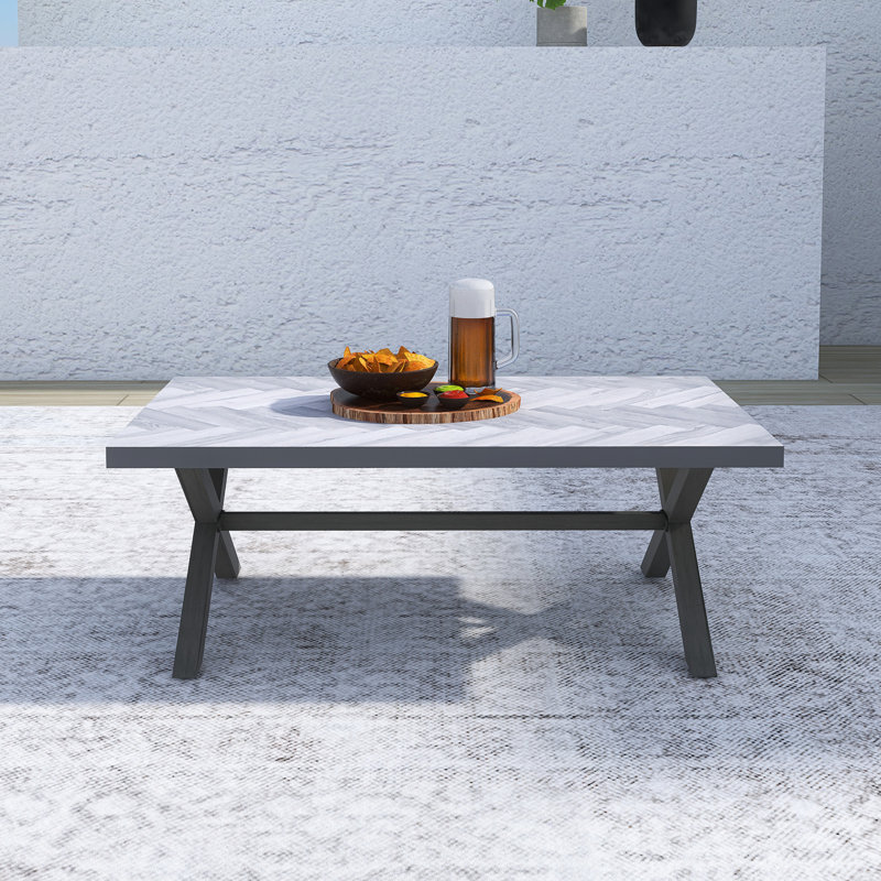 Table basse en X, Gris foncé