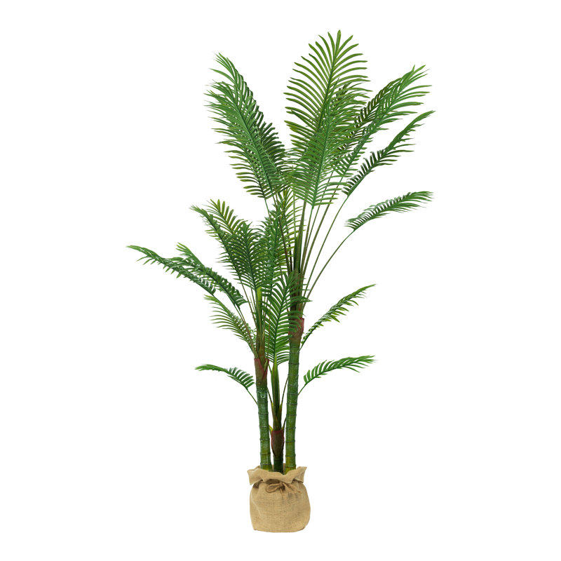Palmier artificiel en pot, H 72,44 po x l 56,3 po x P 44,49 po