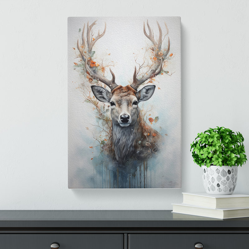 Deer Conceptual - Wrapped Canvas, 60cm H x 40cm W x 3cm D