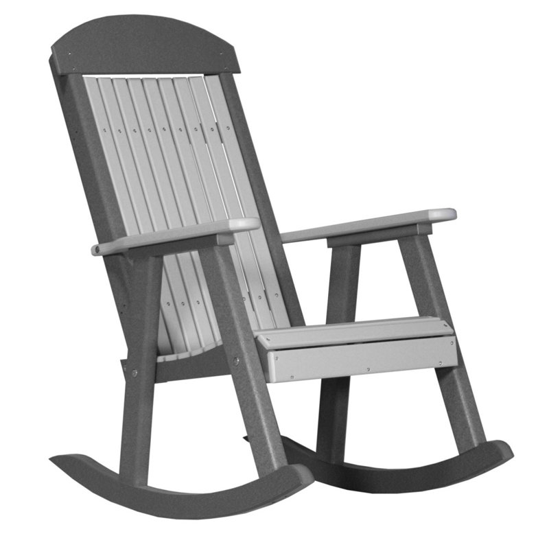 Fauteuil à bascule porche Tarik, Gris colombe / ardoise