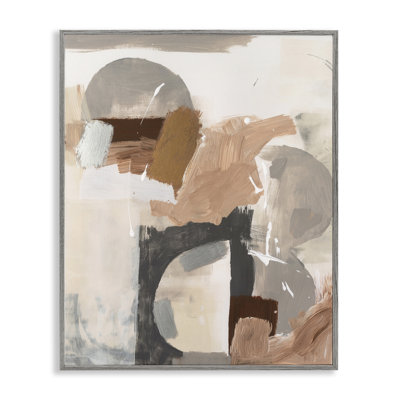 Art abstrait giclée sur fond abstrait gris expressif par Victoria Barnes
