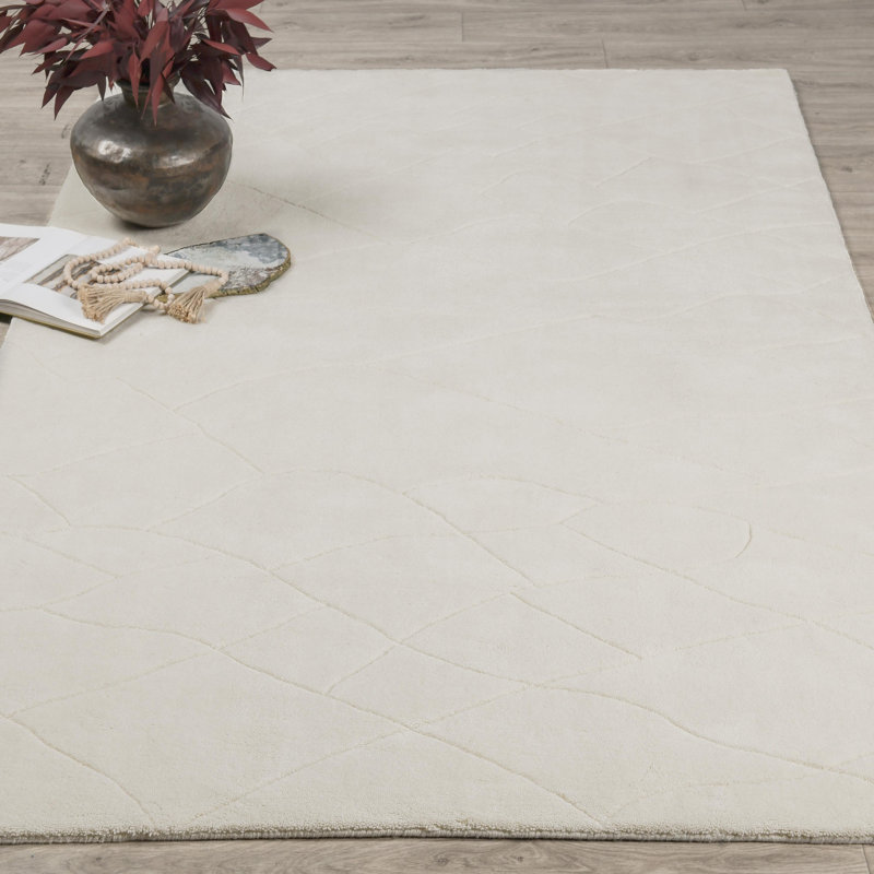 Tapis décoratif en laine tissé à la main Lucerne, Rectangle de 5 pi x 8 pi
