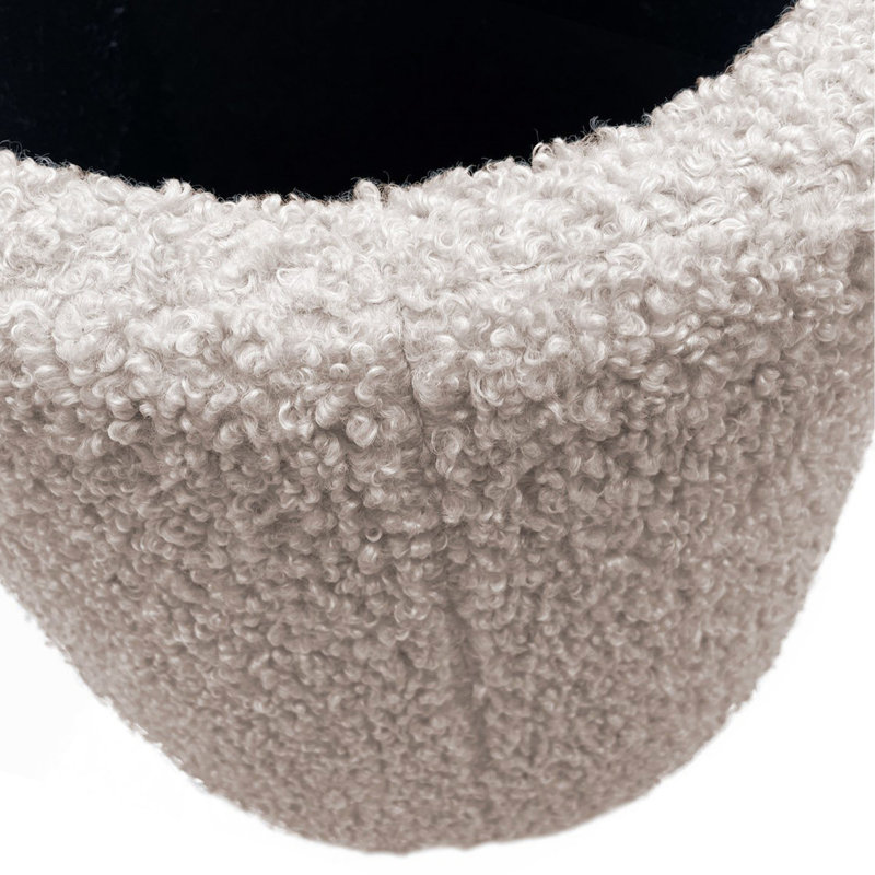 Round Storage Ottoman（ONLY OTTOMAN), Beige