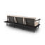 245cm Wide Metal Patio Sofa with Cushions-914656373