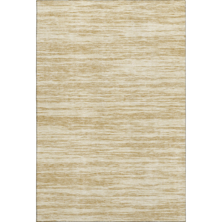 Premium Machine Washable Prisco Gold Rug