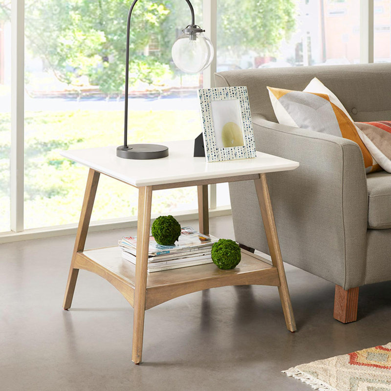 Square End Table with open buttom shelf