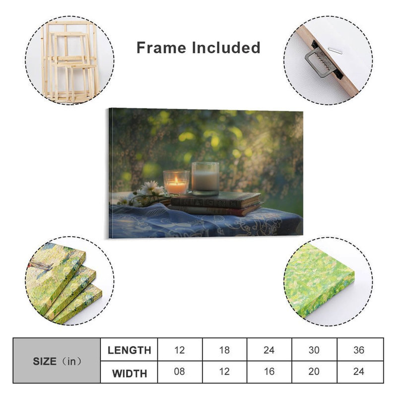 Art mural encadré 20 "x 30" avec cadre en bois, prêt à être accroché, 20 po x 30 po
