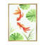 Poisson rouge parmi les feuilles de lotus - reproduction sur toile-59709851-59709852