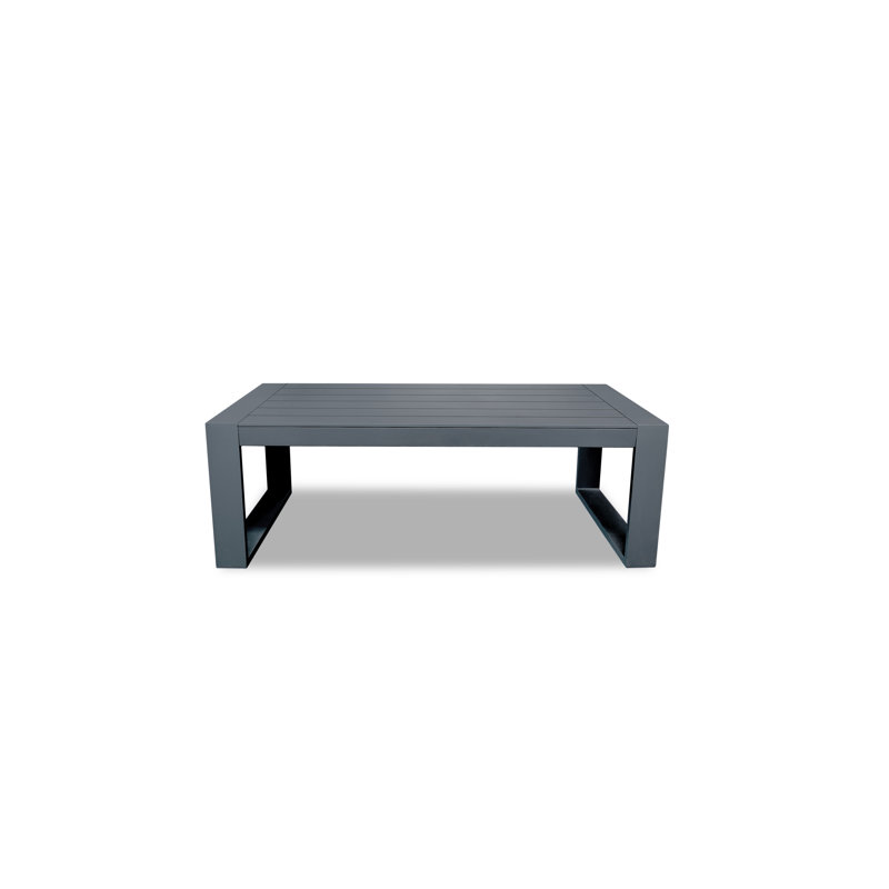 Portal Outdoor Square Coffee Table, Gray