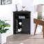Armoire de coin de salle de bain avec portes et tablette ouverte-881696949