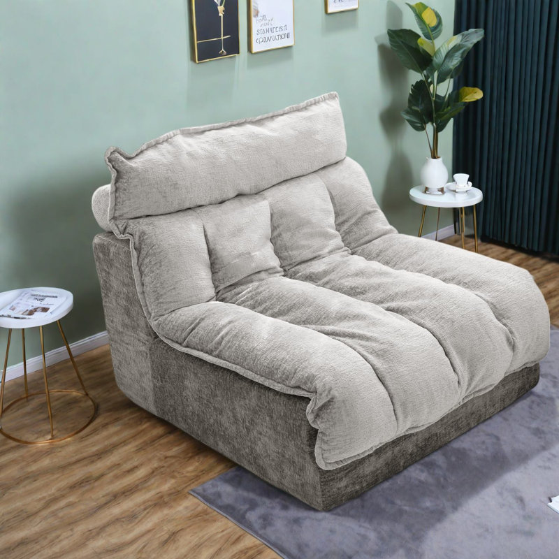 Canapé d'angle Compression Cloud, 45 pouces, en chenille, moderne et compact, pour la maison, Gris