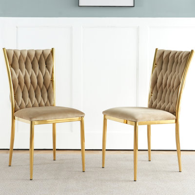 Chaise de salle à manger luxueuse en velours brun, hauteur réglable, main courante en métal, siège confortable, chaise pour chambre familiale, pieds et éponge douce, convient