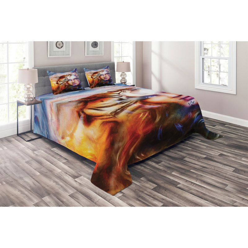 Polyester Coverlet, King Bedspread + 2 Shams