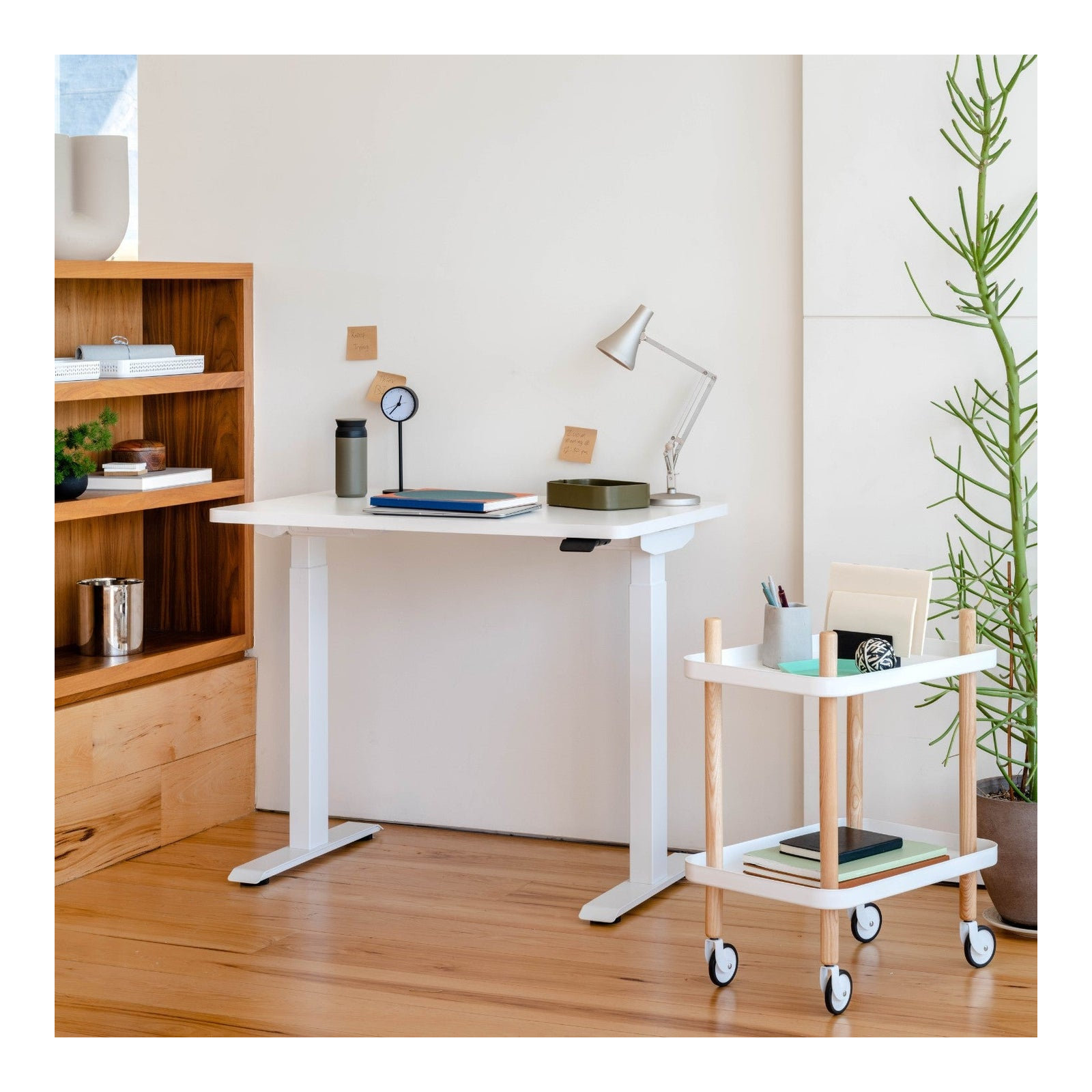 Duo Standing Desk, White, 47.3" H x 58" W x 27" D, White