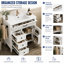 Meuble-lavabo et évier de style maison de ferme en pouces, meubles-lavabos en panneau de fibres à densité moyenne blancs