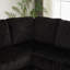 Canapé d'angle surdimensionné en velours côtelé 110 po, canapé d'angle en forme de L-117529105