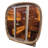 4-6 Person Outdoor Square Traditional Steam Sauna, Tinted Glass And Red Cedar Solid Wood
