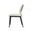 Ensemble de 2 chaises de salle à manger modernes et minimalistes en similicuir blanc, dossier confortable et pieds en métal-1984275240