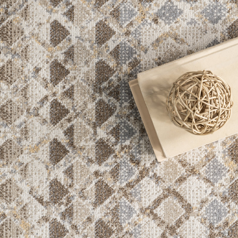 Carley SpinClean Machine Washable Geometric Area Rug, Rectangle 12' x 15'
