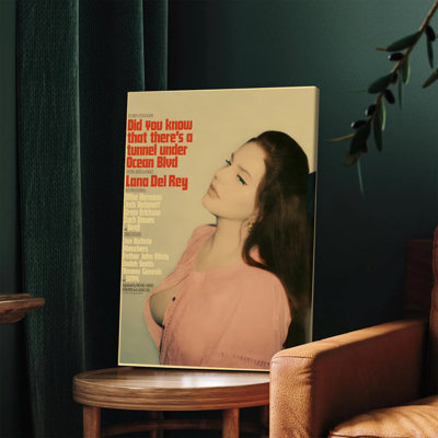 1PC, art mural, affiches encadrées, Lana Del Rey, saviez-vous qu'il y a un tunnel sous l'océan?