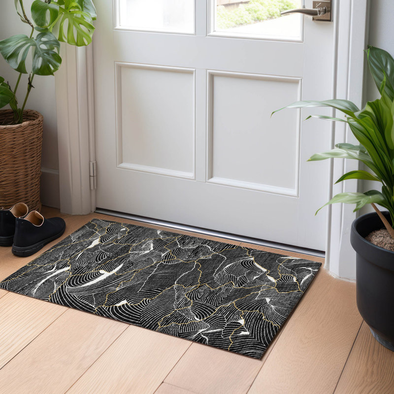  Tapis intérieur / extérieur lavable à la machine Chayden ACN1048, Rectangle 1 pi 8 po x 2 pi 6 po