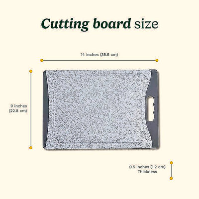 Planche à découper Cuisinart en polyéthylène gris marbré, 35,5 x 23 cm