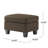 Upholstered Ottoman, Chocolate-1166749383