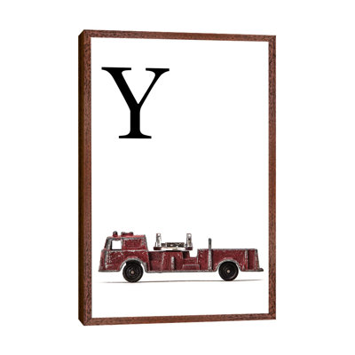 Y Fire Engine Letter 1 Piece Wall Art on Canvas
