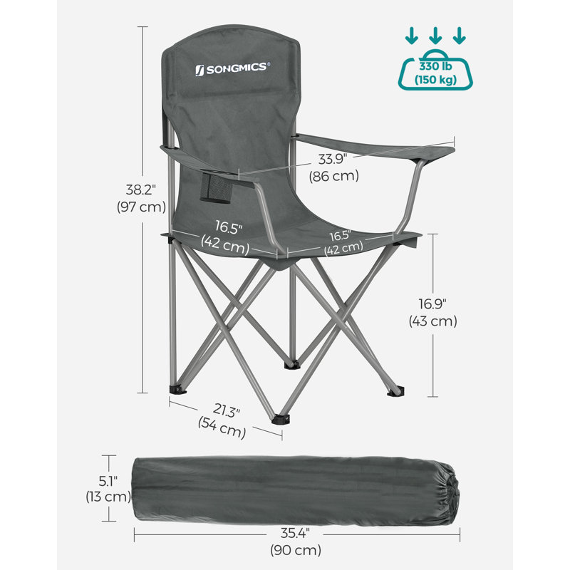 Chrissoula Folding Camping Chair, Grey