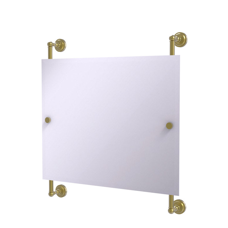 Marchmont Wall Mirror, Satin Brass, 28.3" H x 26" W