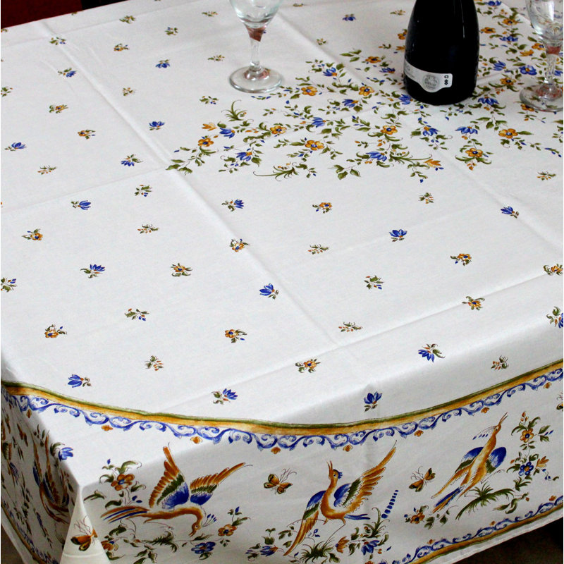 Nappe rectangulaire en coton lavable résistante aux taches
