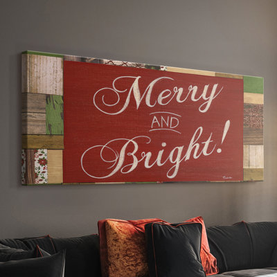Merry and Bright - Toile tendue avec châssis - Prêt à accrocher