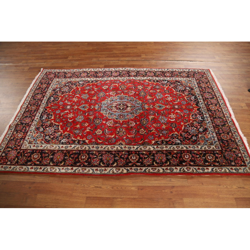 Tapis rouge traditionnel à teinture végétale 4 x 7