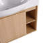 Meuble-lavabo mural de 26 po avec lavabo en céramique blanche et porte à fermeture en douceur, emballage Kd