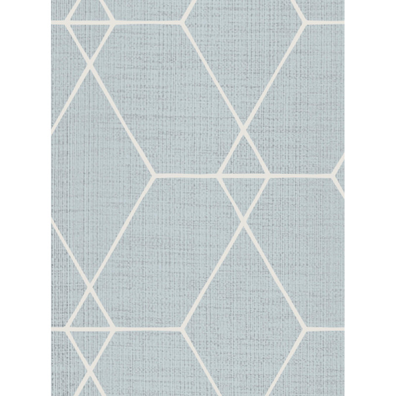 Panneau de papier peint adhésif Stimsone Hexagon Art Deco, Bleu pâle, L 2 pi x L 18 pi