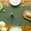 Dark Green Boho Rustic Farmhouse Tassel Table Runner, 33x183 cm Christmas Kitchen Dining Table Decoration Wedding Holiday Party Decor