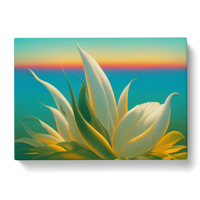 Timeless Tropical Flowers - Wrapped Canvas Print, 35cm H x 50cm W x 3cm D
