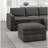 Contemporary 5Pc Set Modular Corner Sectional Set 2X One Arm Chair / Wedge 1X Armless Chairs 2X Ottomans Fabric Plush Living Room Furniture