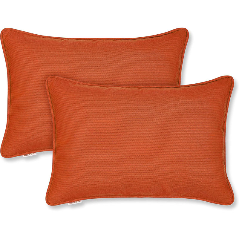 Housse de coussin Sunbrella, Cayenne, Polyester, Rectangle H 13 po x l 20 po
