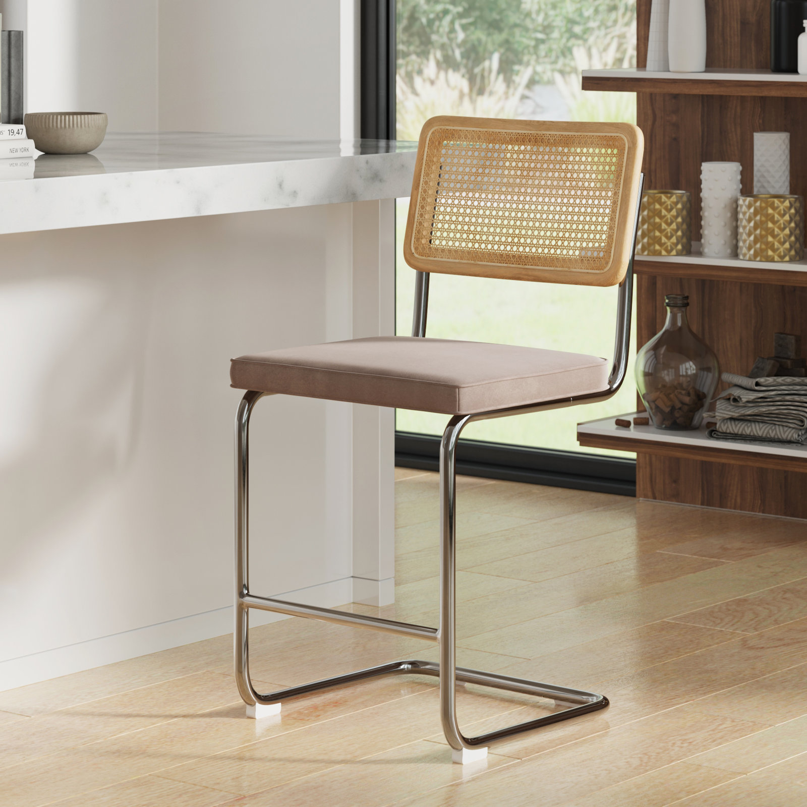 Walsh Bar and Counter Stool, Platinum, Counter Stool (24” Seat Height)