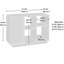 Armoire de rangement décorative avec tablettes réglables, finition grise