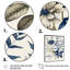 «Dark Indigo Flower in Retro Colors III», reproduction sur toile-87366943-87366939