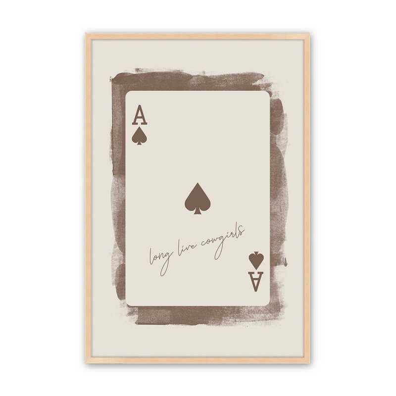 Western Cards I Print, 25" H x 19" W, Raw Maple